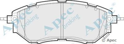 APEC BRAKING pad1455 -  Комплект тормозных колодок, дисковый тормоз